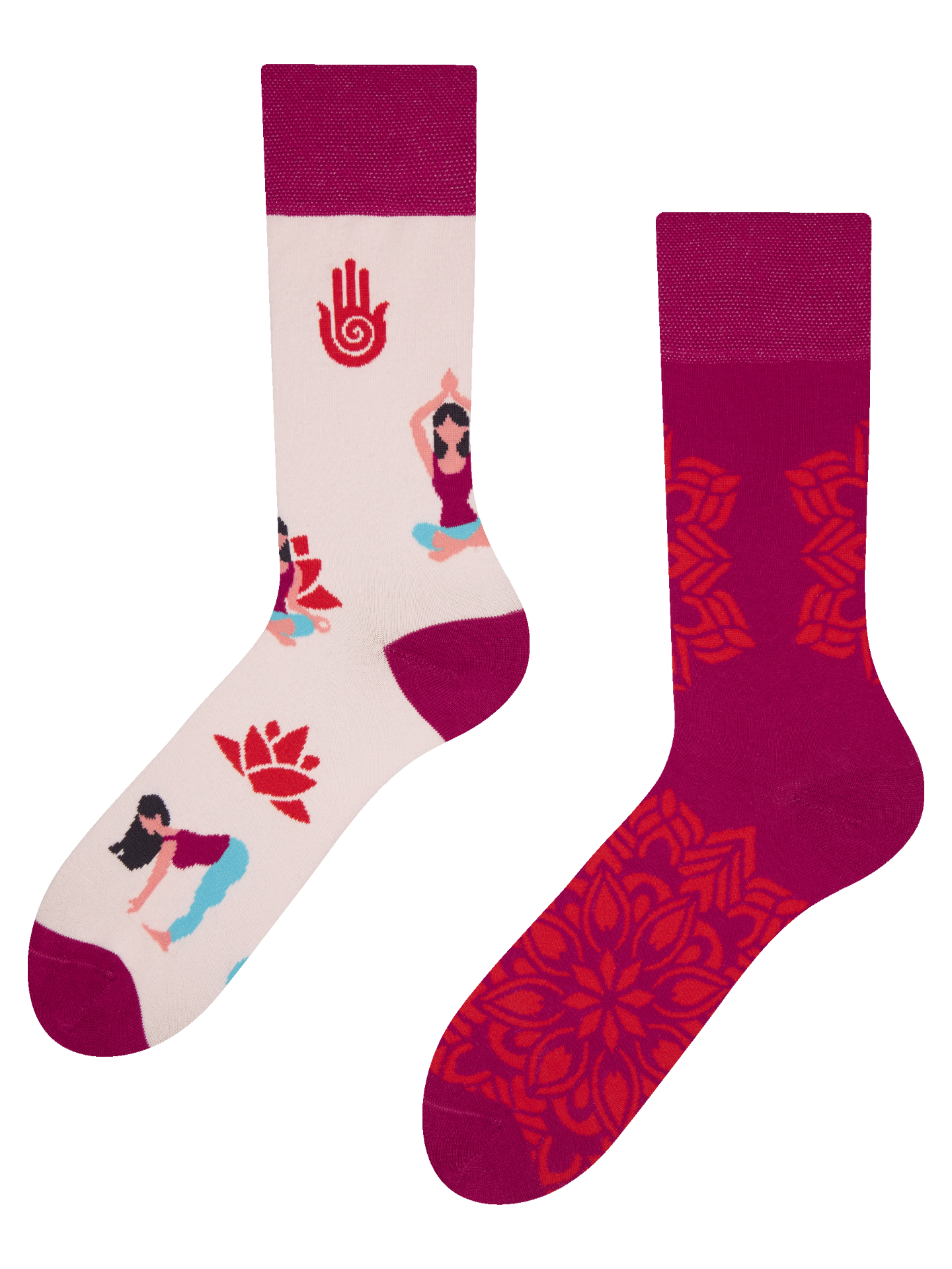 Linksmos kojinės "Joga ir Mandala"